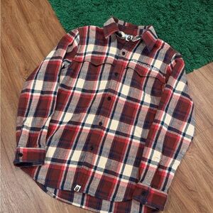 BAPE Classic Collection Plaid Flannel Shirt – Red Plaid – Large – PreOwned